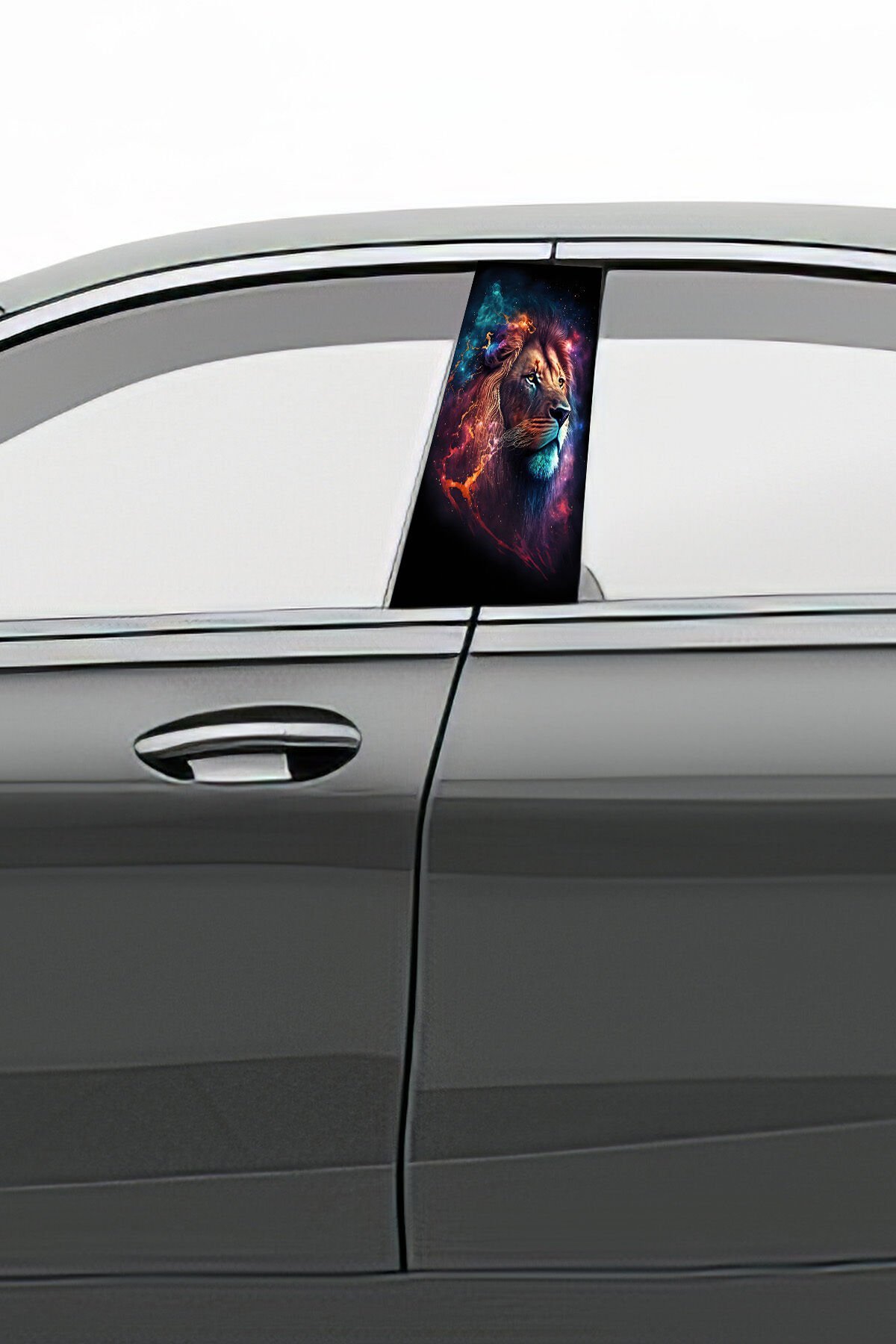 Araç Kapı Direk Kaplama Folyosu Desenli (Sağ Sol Takım) (2 Adet) - 22x50 Cm