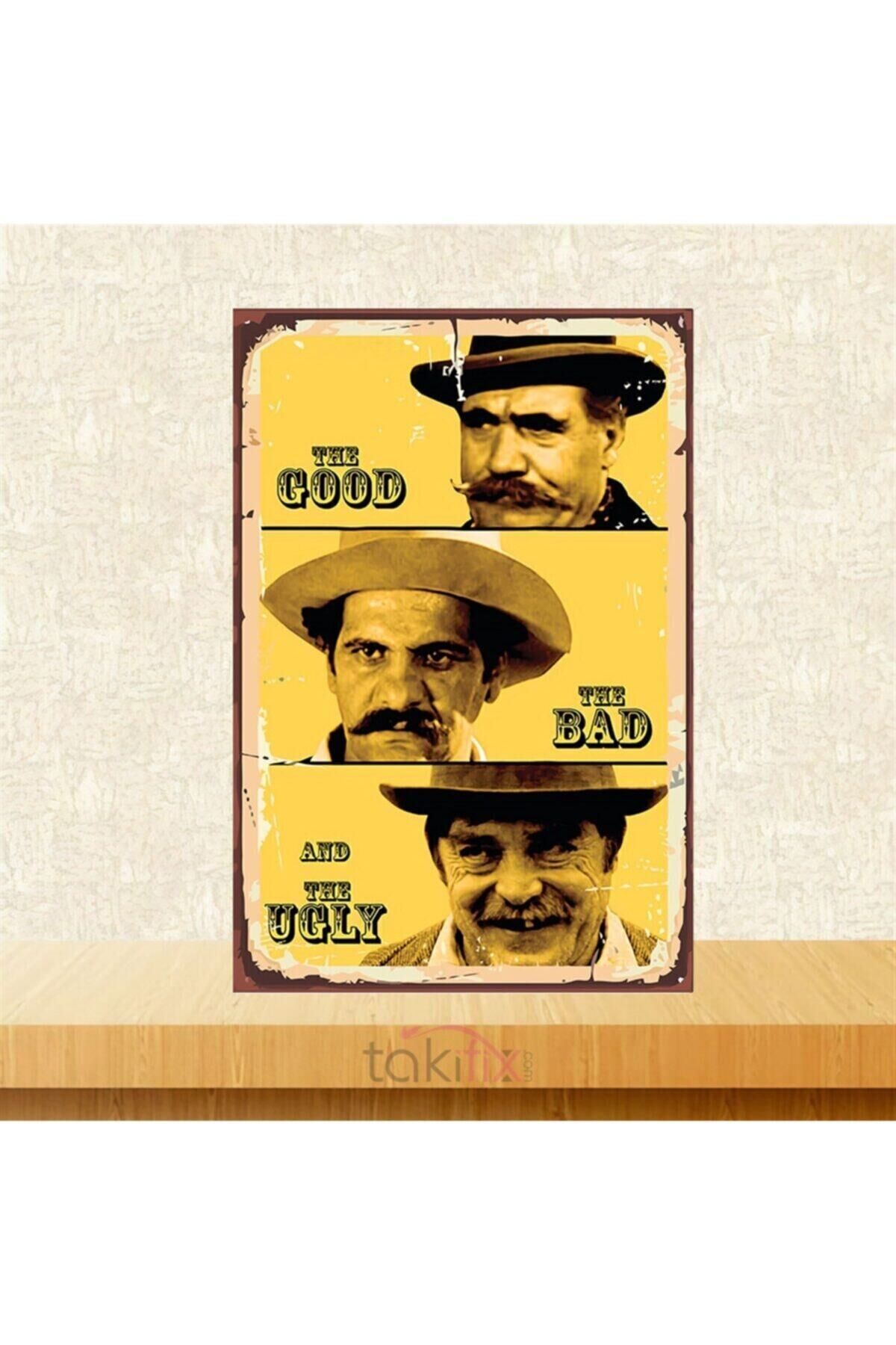 The Good The Bad And The Ugly 20-30 Cm Retro Ahşap Poster