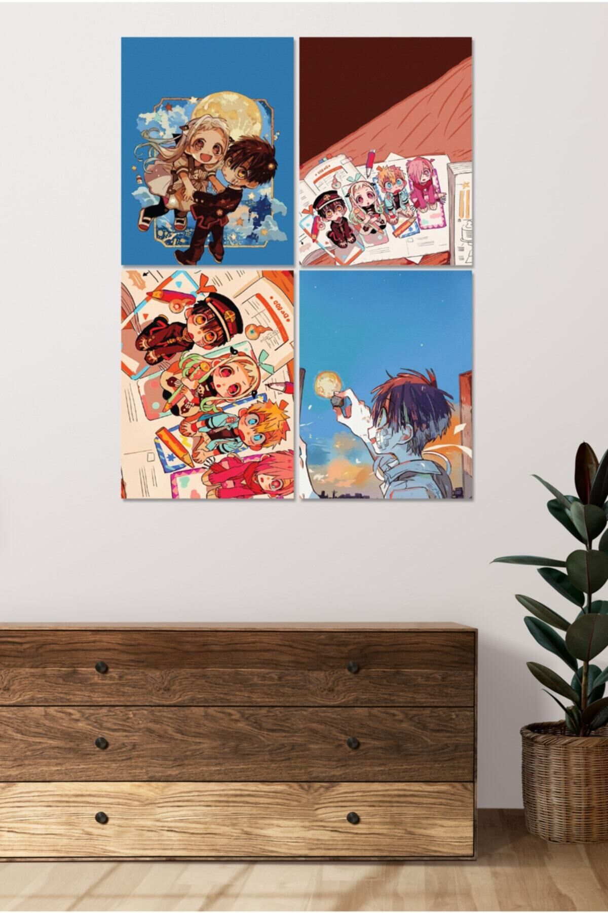 4 Parçalı Çerçeve Görünümlü Mdf Tablo Seti Dnu090