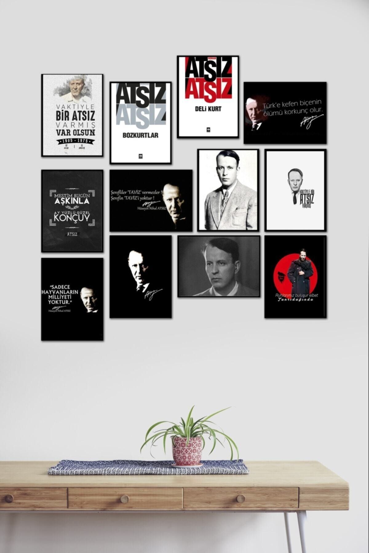 Hüseyin Nihal Atsız 12 Parça Mdf Tablo