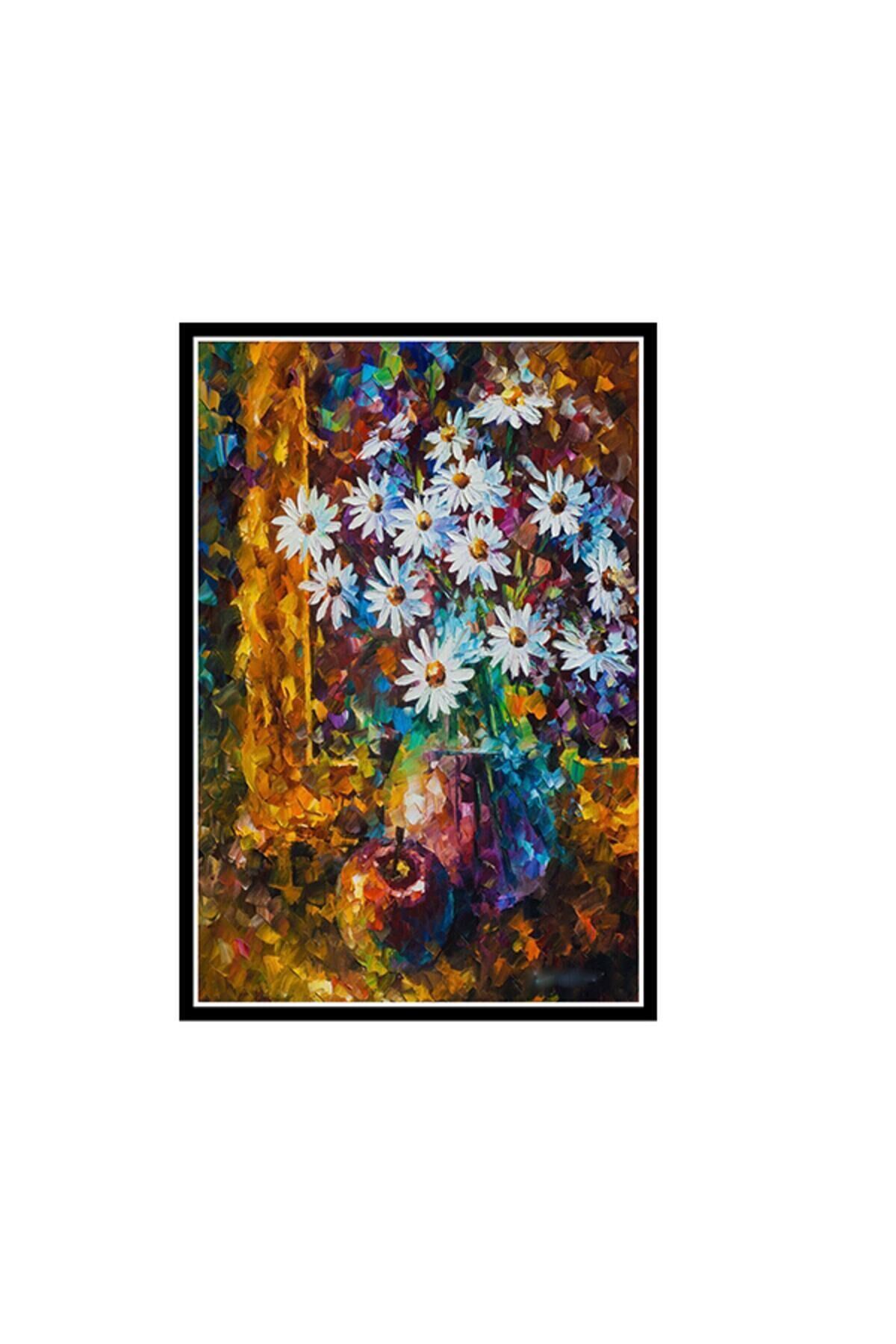 Çiçek Tasarımlı 20x30 Cm Retro Ahşap Poster