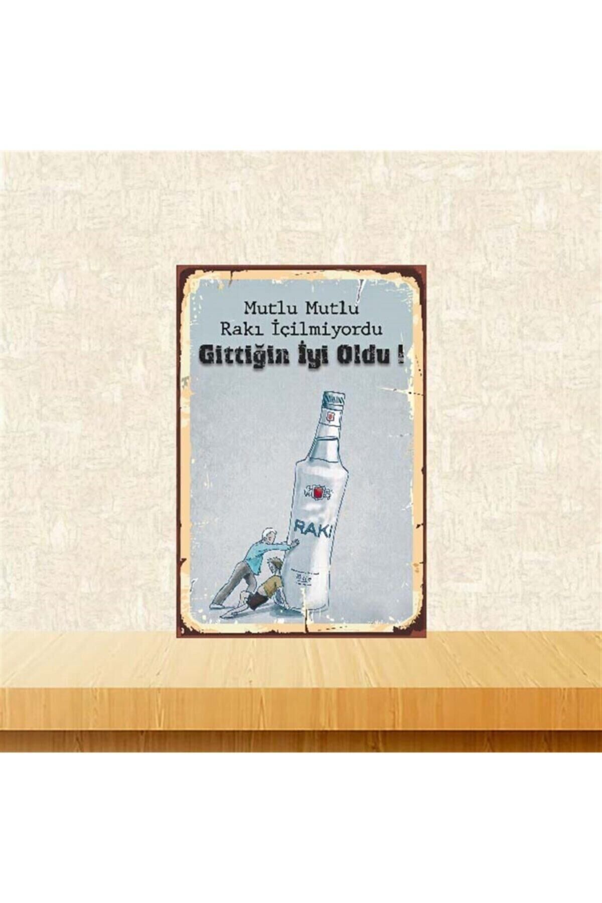 Gittiğin Iyi Oldu 20-30 cm Retro Ahşap Poster