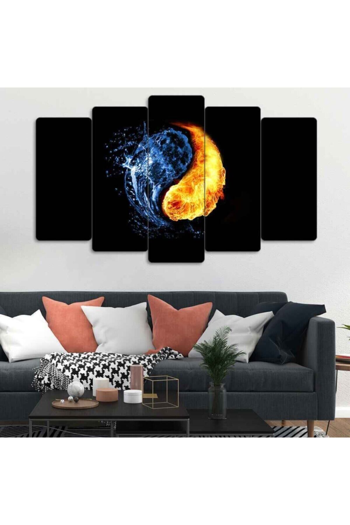 Ateşe Karşı Su - 5 Parçalı Tablo