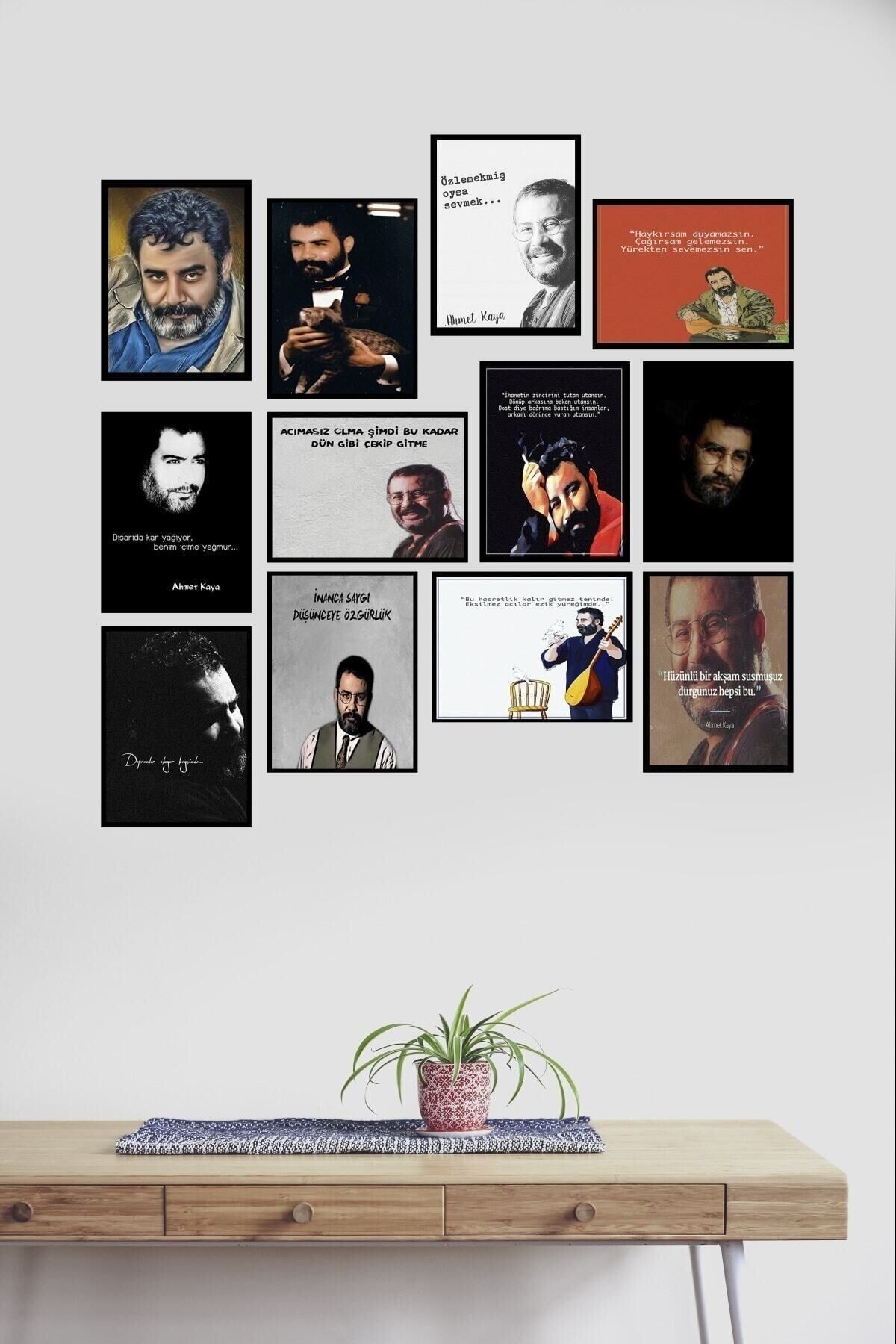 Ahmet Kaya 12 Parça Mdf Tablo