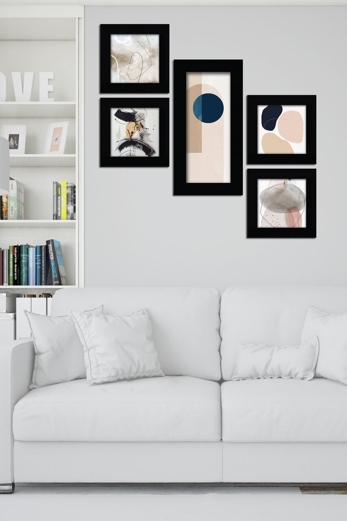 Collage Style 5 Parçalı Mdf Tablo Atf222