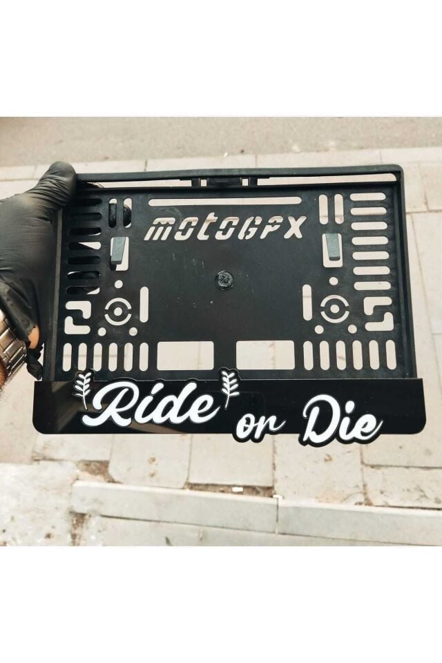Motor Plakalık 'sür Yada Öl' Takmatik Lazer Kesim Pleksi ( 1 Adet ) | Motorsiklet Plakalık
