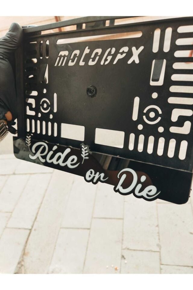 Motor Plakalık 'sür Yada Öl' Takmatik Lazer Kesim Pleksi ( 1 Adet ) | Motorsiklet Plakalık