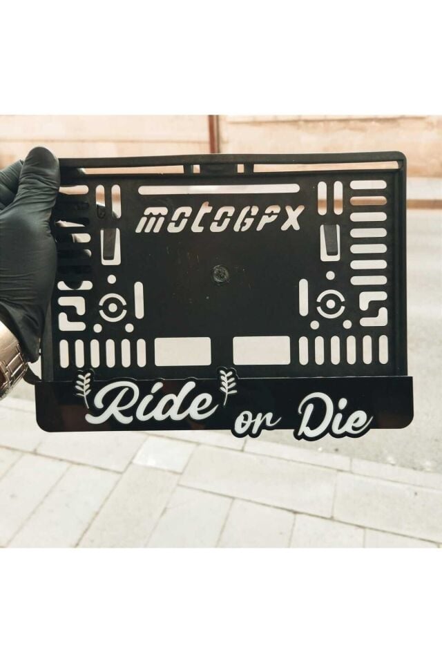 Motor Plakalık 'sür Yada Öl' Takmatik Lazer Kesim Pleksi ( 1 Adet ) | Motorsiklet Plakalık