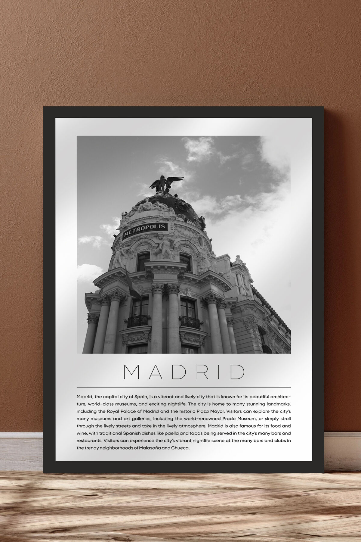 Dünya Şehirleri Koleksiyonu Çerçeve Görünümlü Mdf Tablo