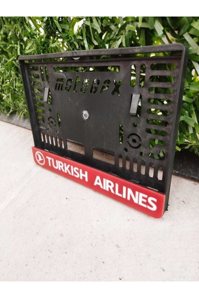 Motor Plakalık Turkısh Aırlınes Kırmızı Takmatik Lazer Kesim Pleksi ( 1 Adet )