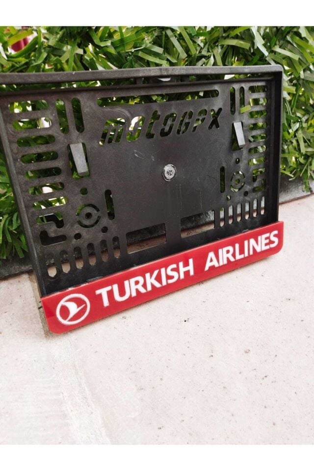 Motor Plakalık Turkısh Aırlınes Kırmızı Takmatik Lazer Kesim Pleksi ( 1 Adet )