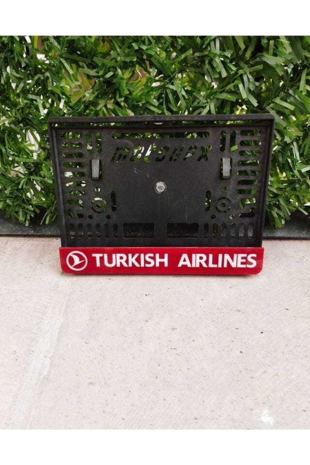 Motor Plakalık Turkısh Aırlınes Kırmızı Takmatik Lazer Kesim Pleksi ( 1 Adet )