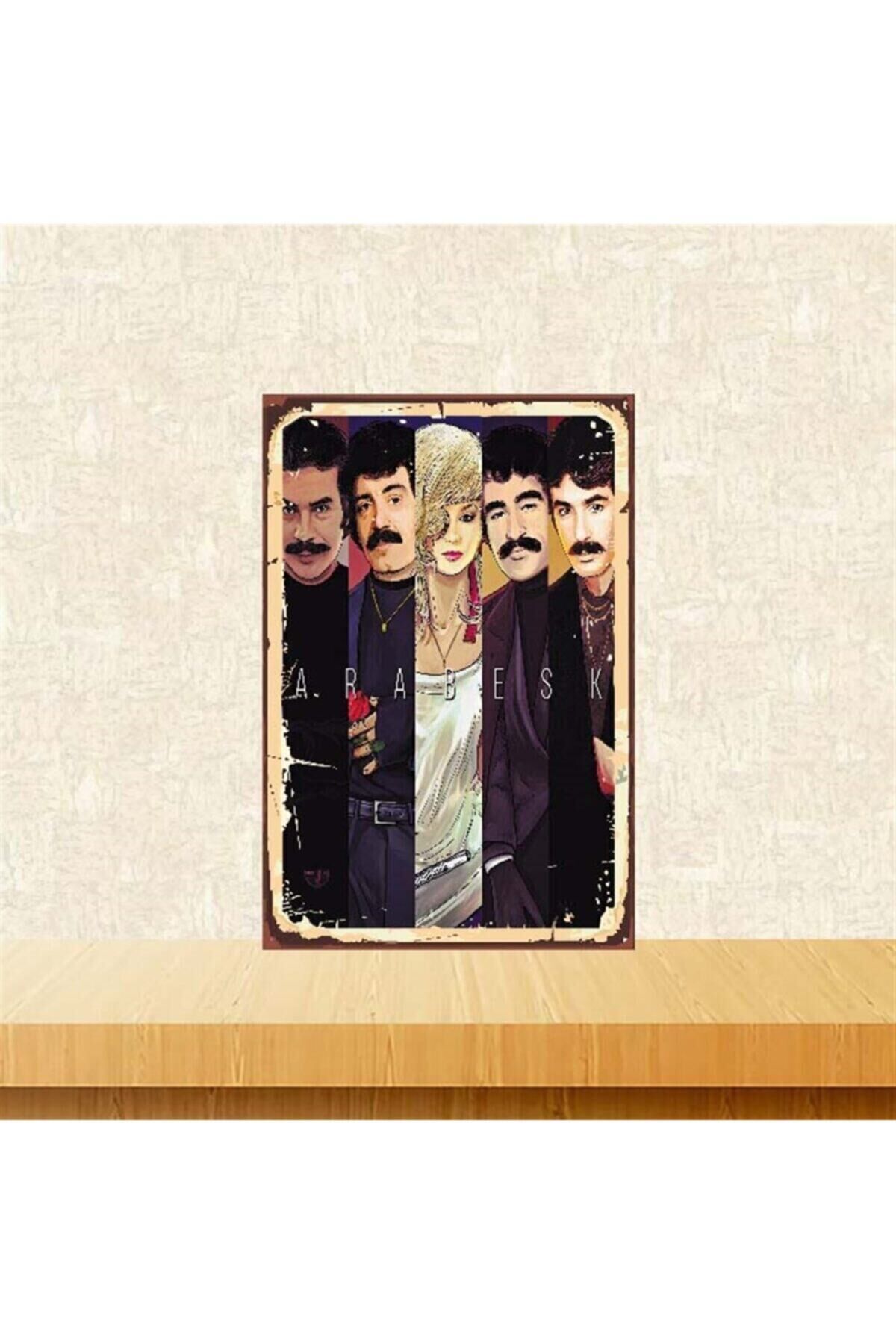 Arabesk 20-30 Cm Retro Ahşap Poster Tkfx4055