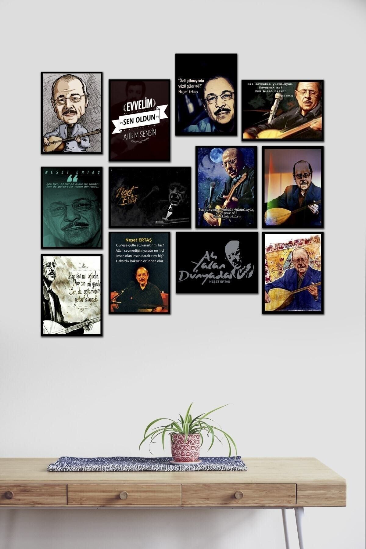 Neşet Ertaş 12 Parça Mdf Tablo