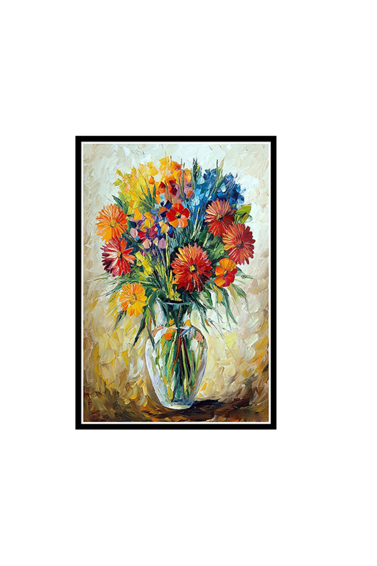 Çiçek Tasarımlı 20x30 Cm Retro Ahşap Poster