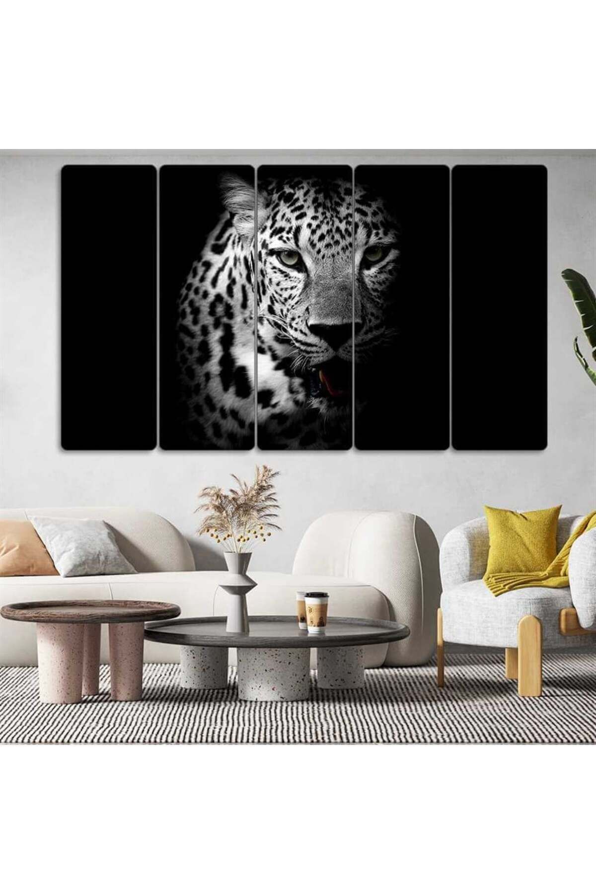 Asil Jaguar - 5 Parçalı Tablo