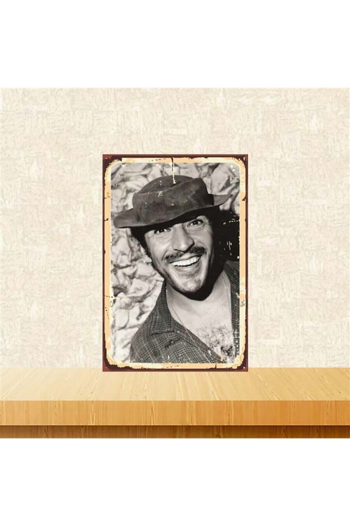 Sadri Alışık Tasarımlı Retro Ahşap Poster