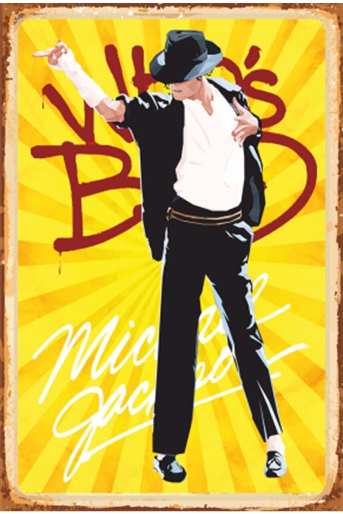 Micheal Jackson Retro Ahşap Poster