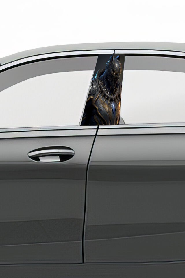 Araç Kapı Direk Kaplama Folyosu Desenli  Sağ Sol Takım 2 Adet  22x50 Cm