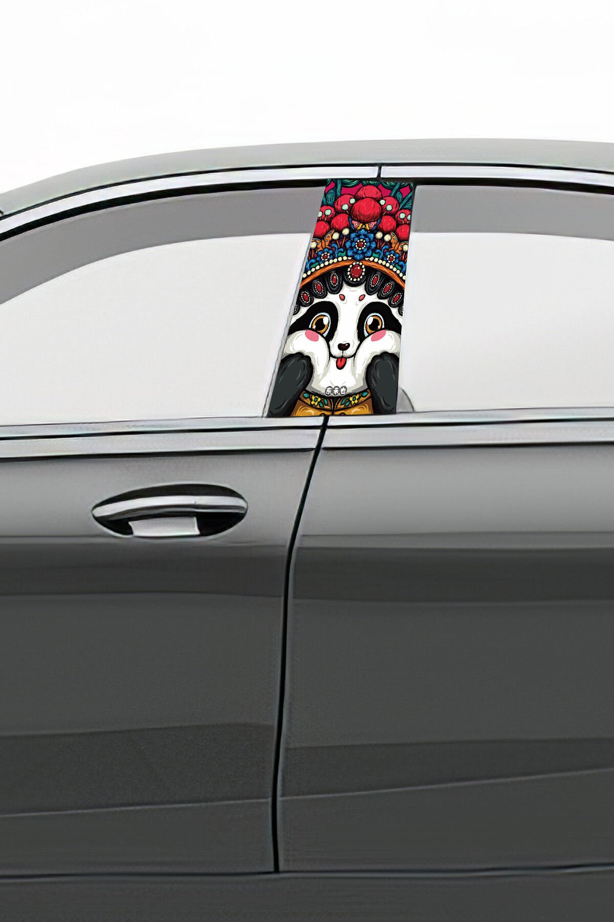 Araç Kapı Direk Kaplama Folyosu Desenli (Sağ Sol Takım) (2 Adet) - 22x50 Cm