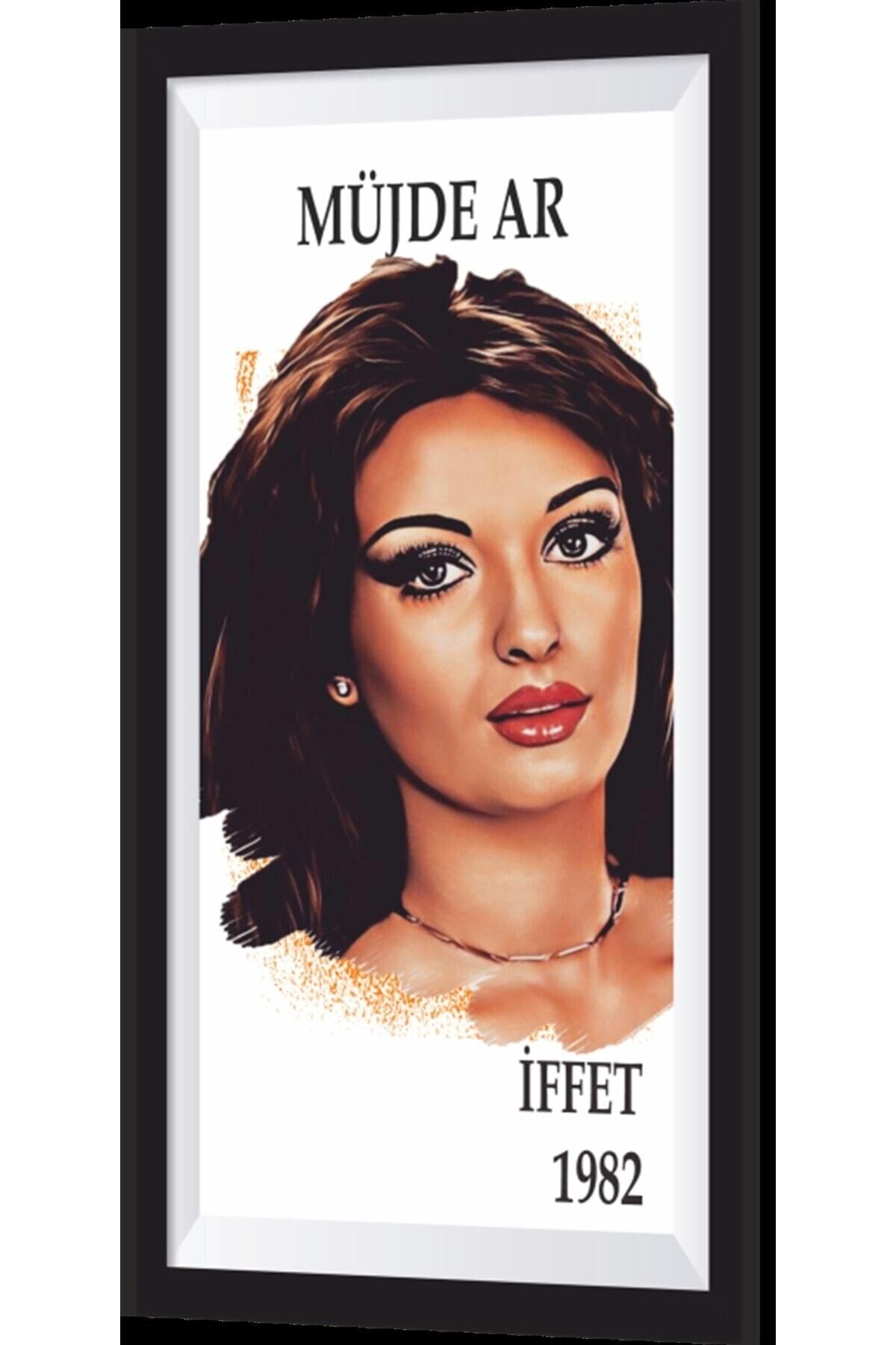 Müjde Ar Yeşilçam Temalı Çerçeve Görünümlü Mini Ahşap Poster