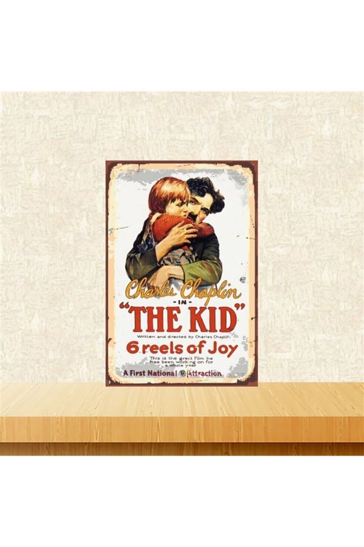 Charles Chaplin The Kid 20-30 Cm Retro Ahşap Tablo Tkfx5222