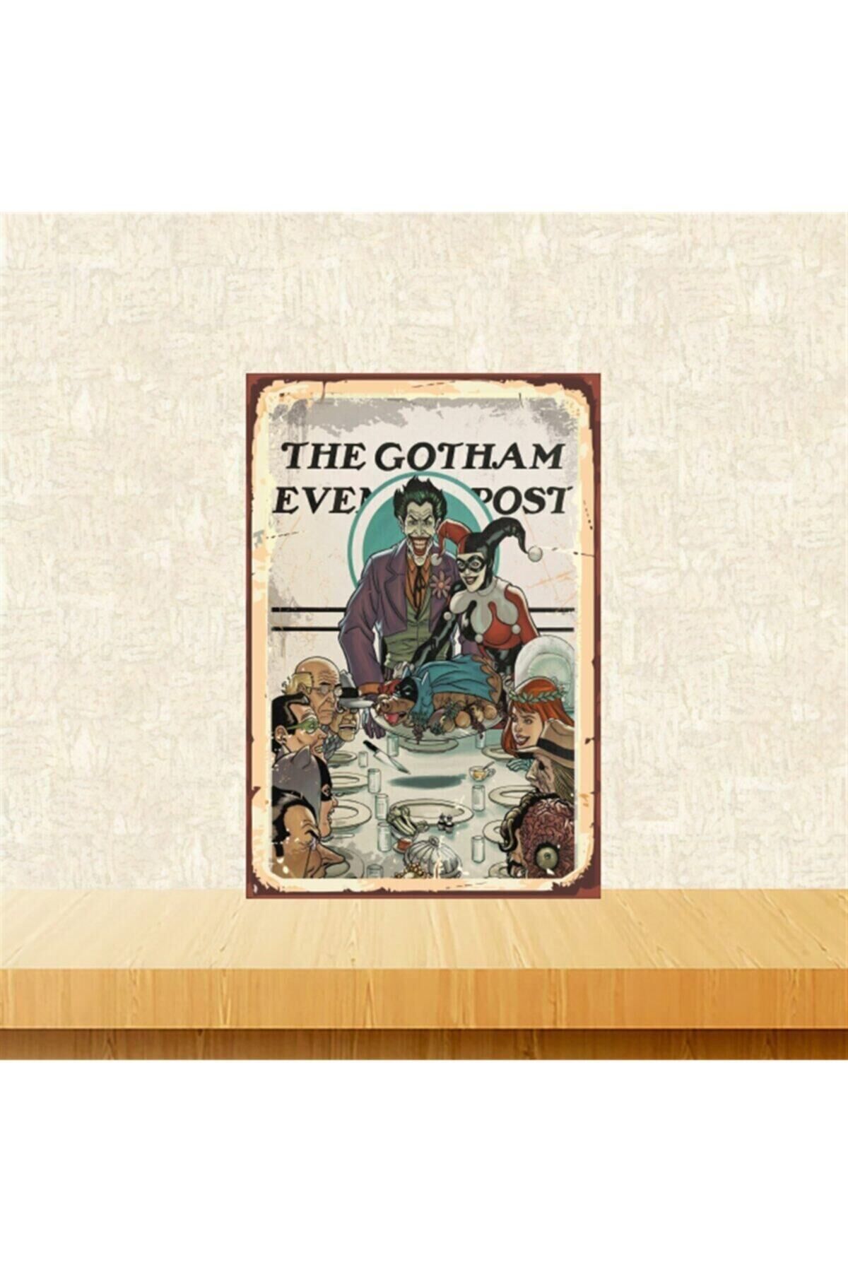 The Gotham Joker&harley 20-30 Cm Retro Ahşap Tablo Tkfx5262