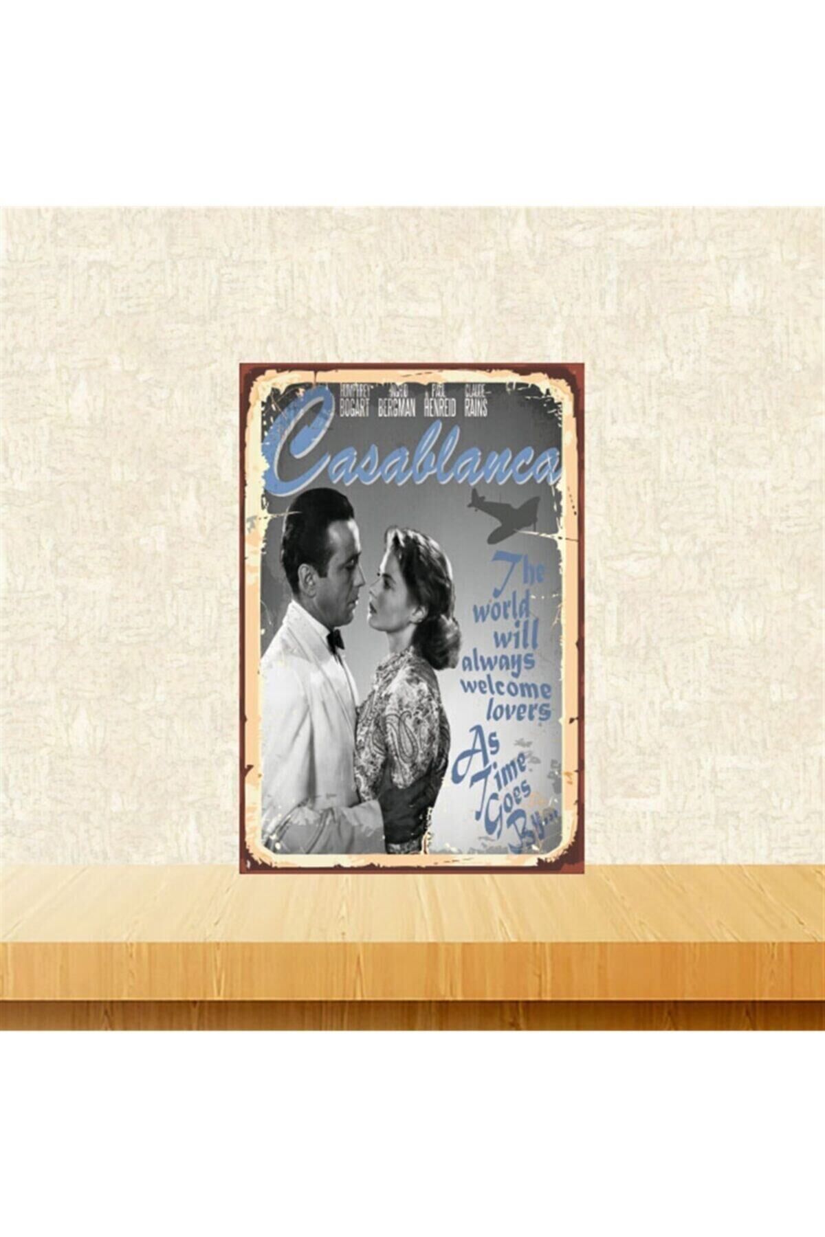 Casablanca Welcome Lovers 20-30 Cm Retro Ahşap Tablo Tkfx5228