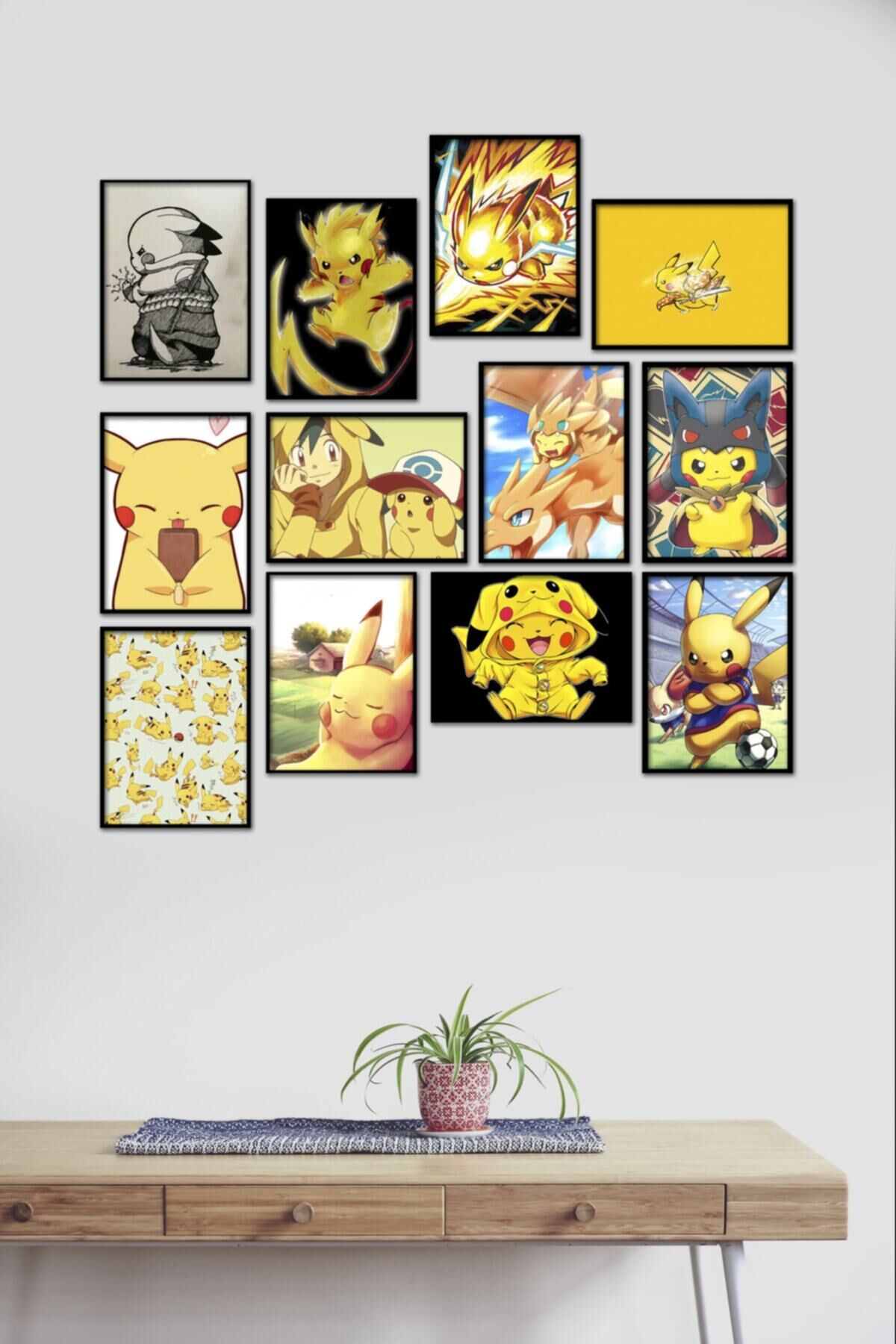 Pikachu Pikacu Pokemon 12 Parça Mdf Tablo
