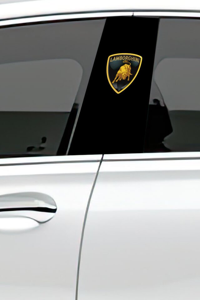 Araç Kapı Direk Kaplama Folyosu Desenli (Sağ Sol Takım) (2 Adet) - 22x50 Cm