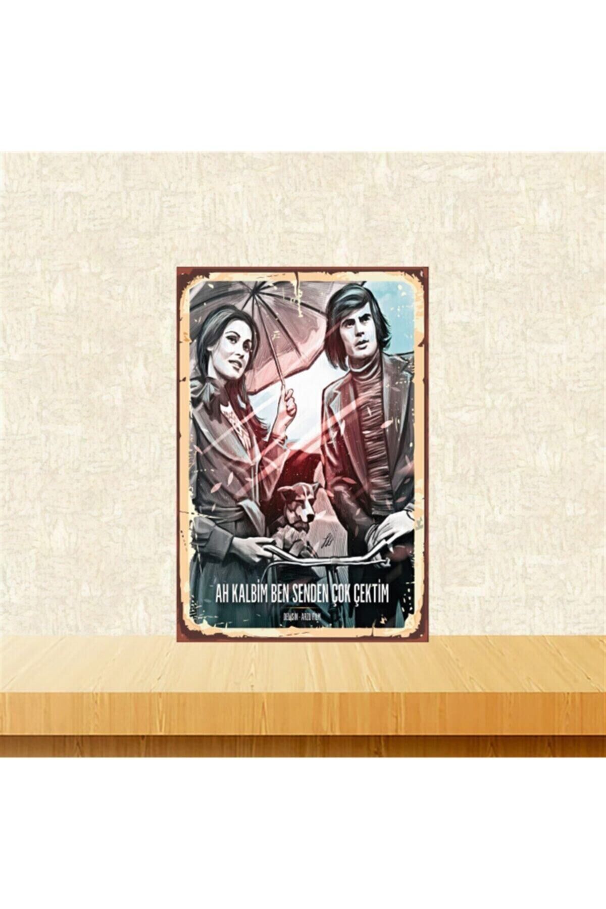 Delisin Ben Senden Çok Çektim 20-30 Cm Retro Ahşap Poster Tkfx4405
