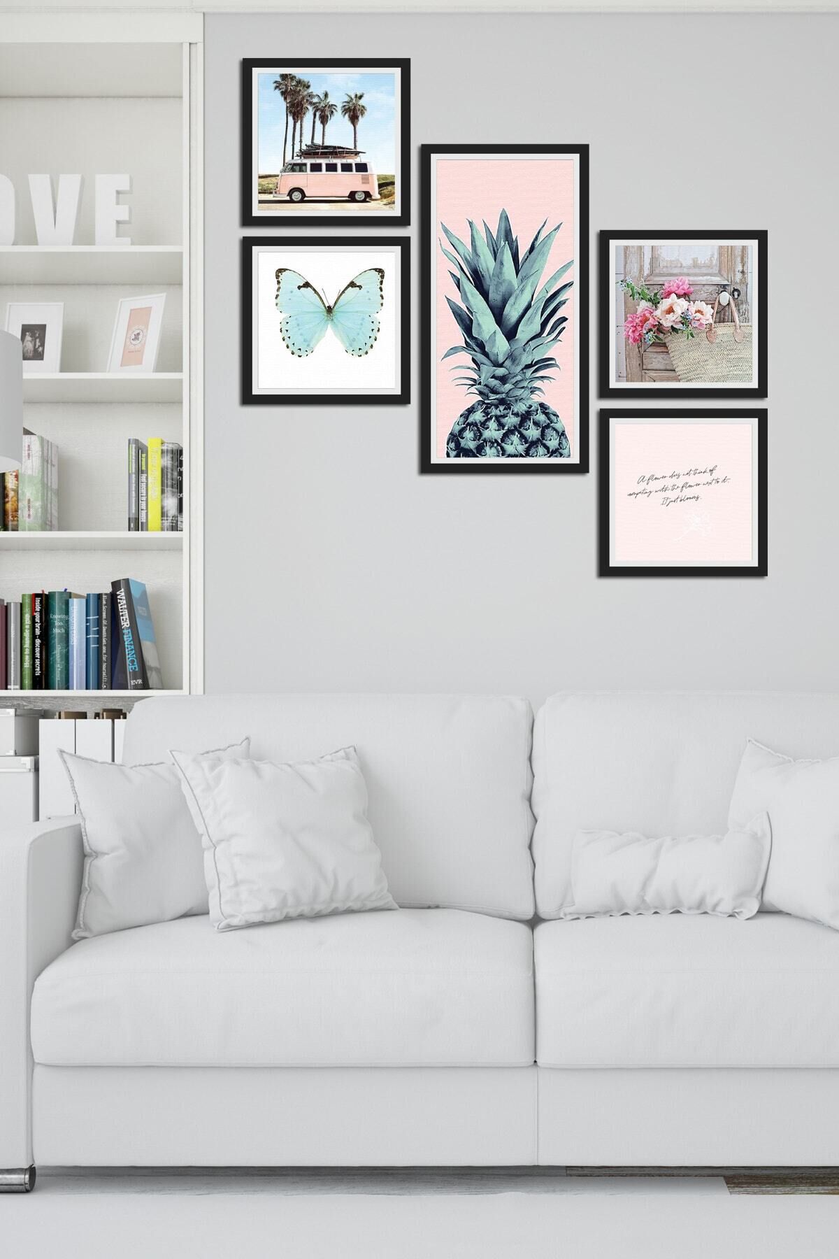 Collage Style 5 Parçalı Mdf Tablo Atf282