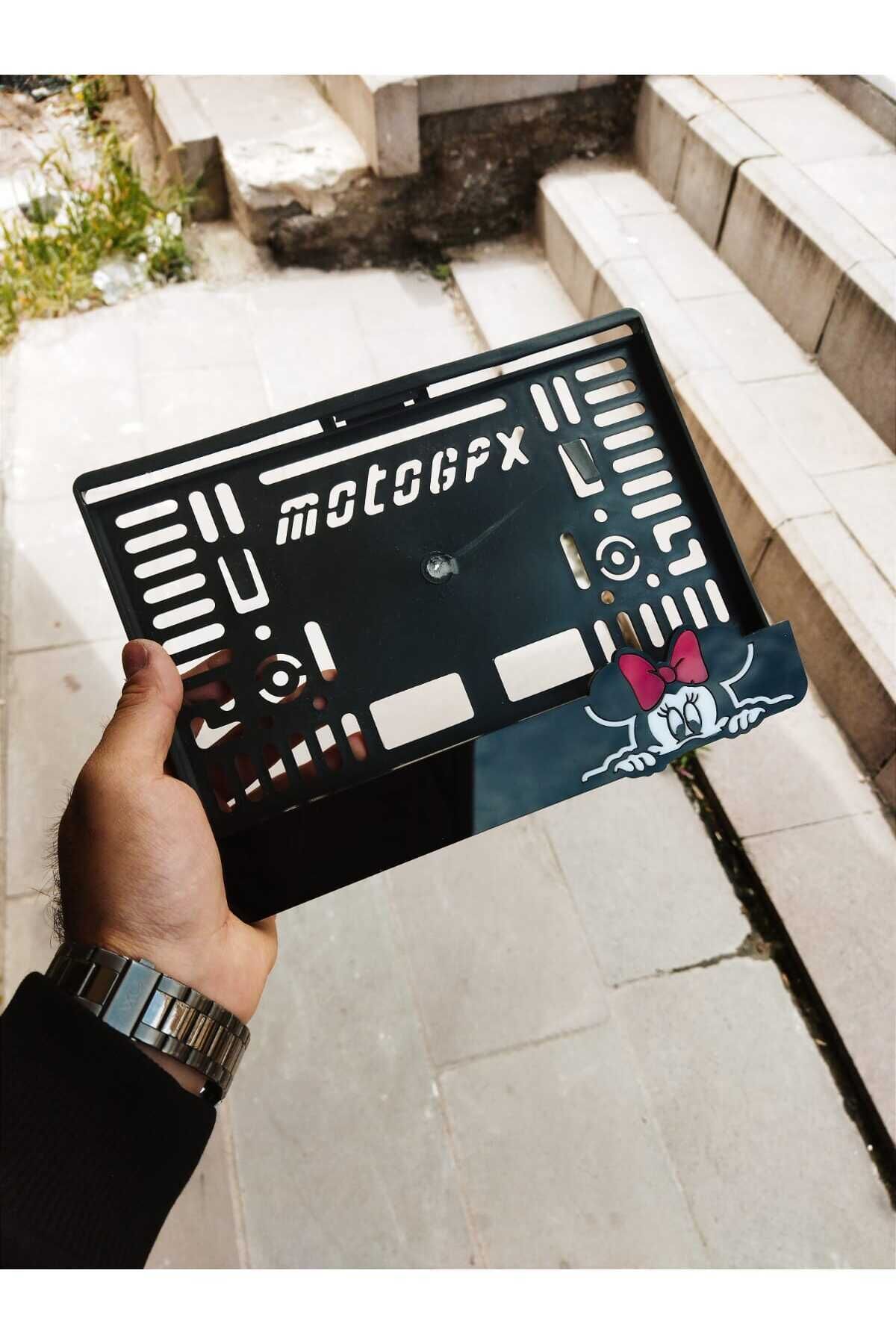 Motorsiklet Plakalık Lazer Kesim Pleksi Mıcky Mouse plakalık | kişiye özel plakalık Uyumlu