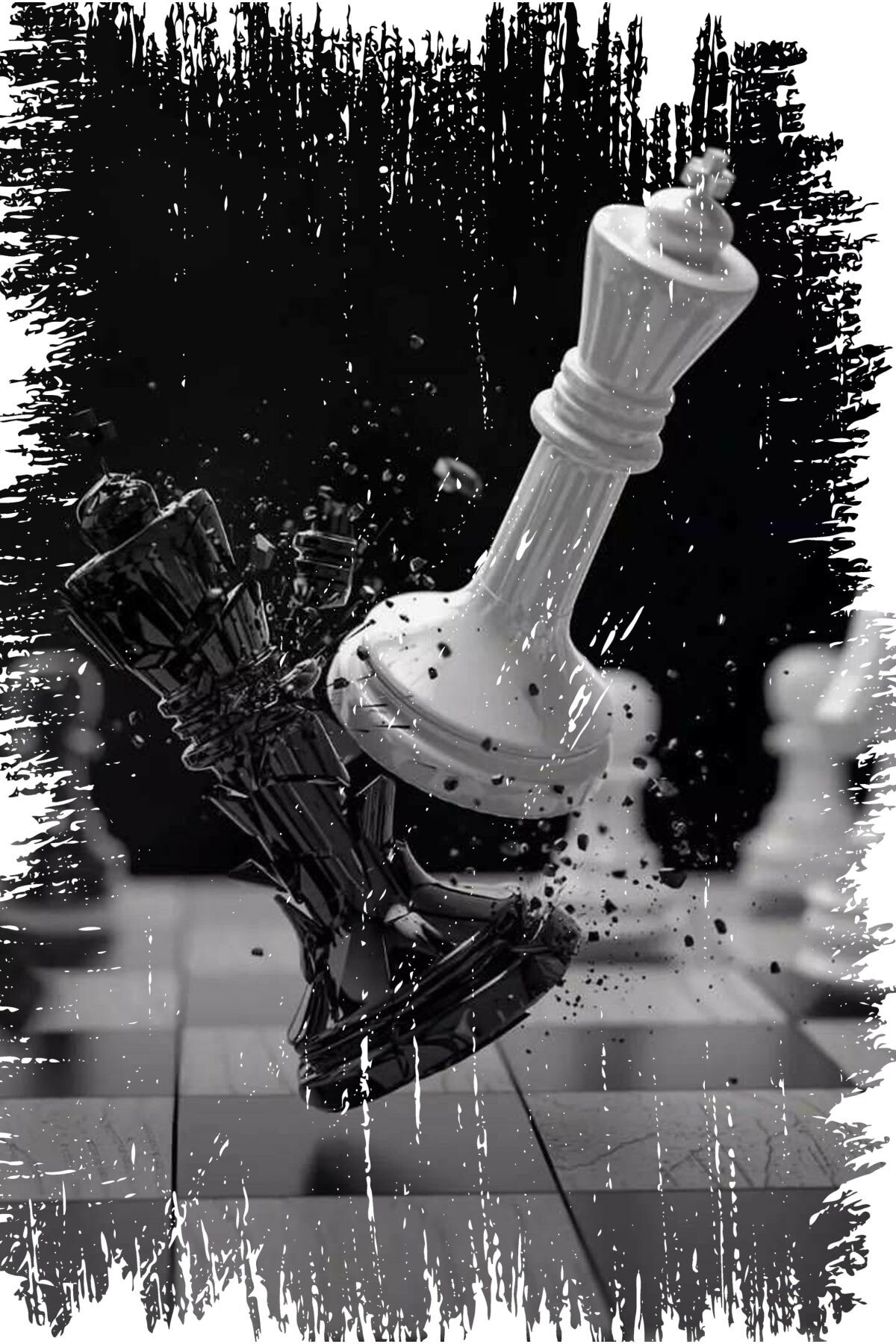 Retro Ahşap Duvar Poster 20x30