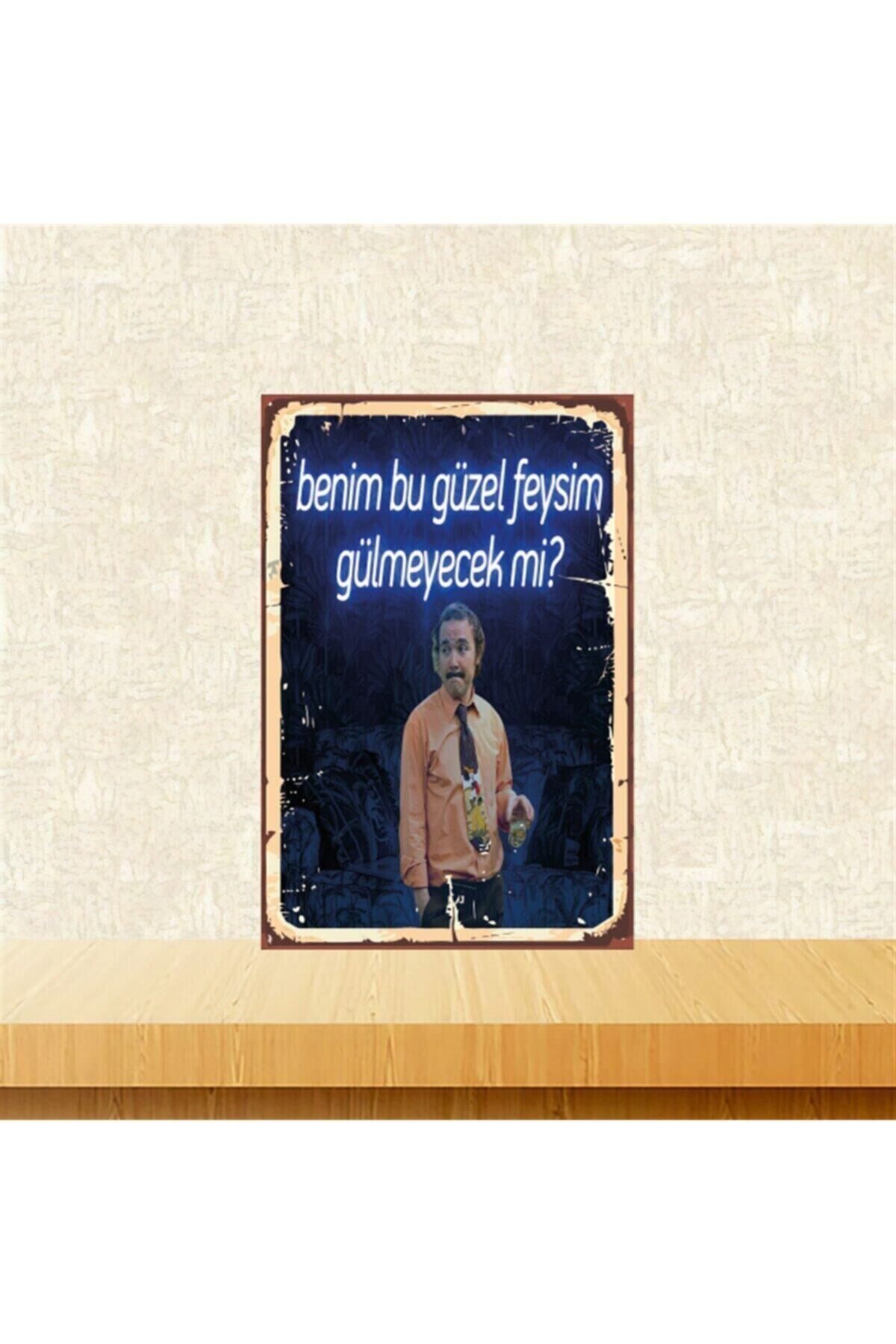 Burhan Altıntop Bu Güzel Feysim 20-30 Cm Retro Ahşap Poster Tkfx4504