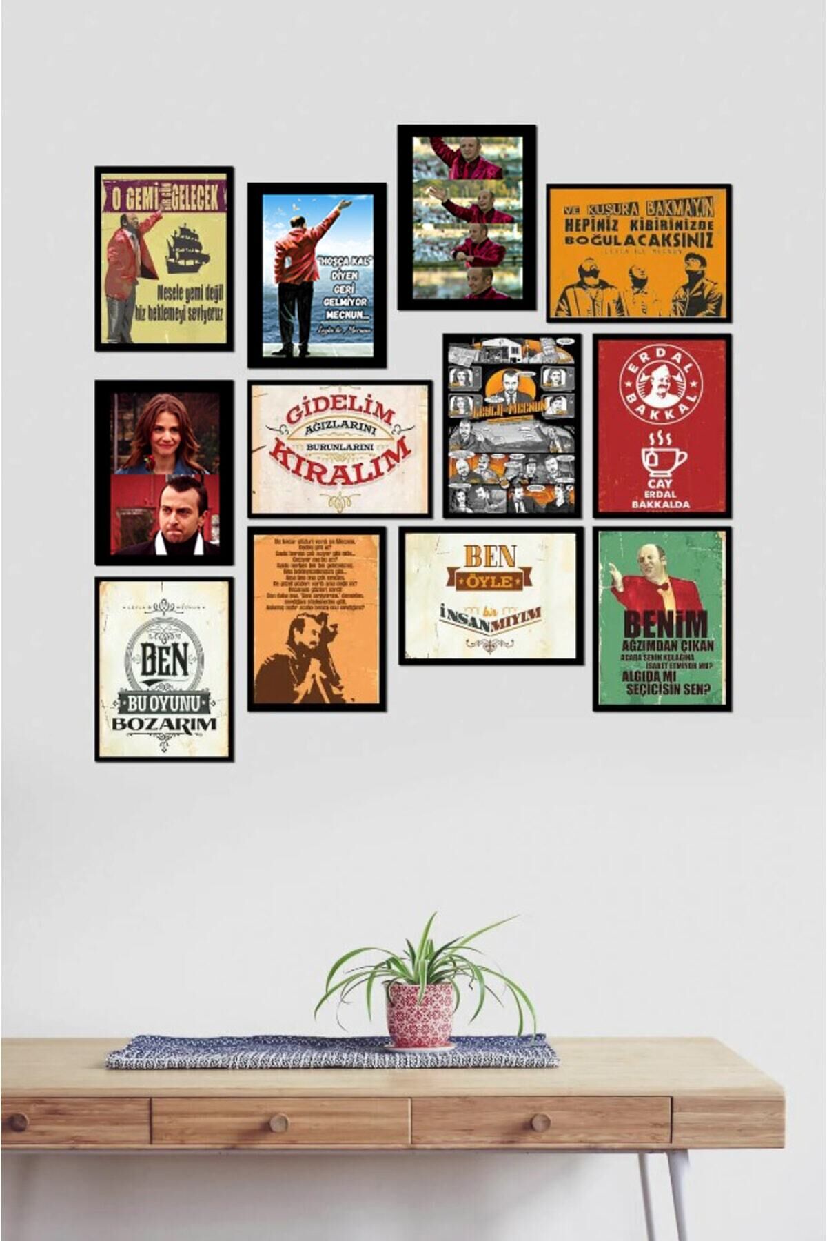 Leyla İle Mecnun 12 Parça Mdf Tablo