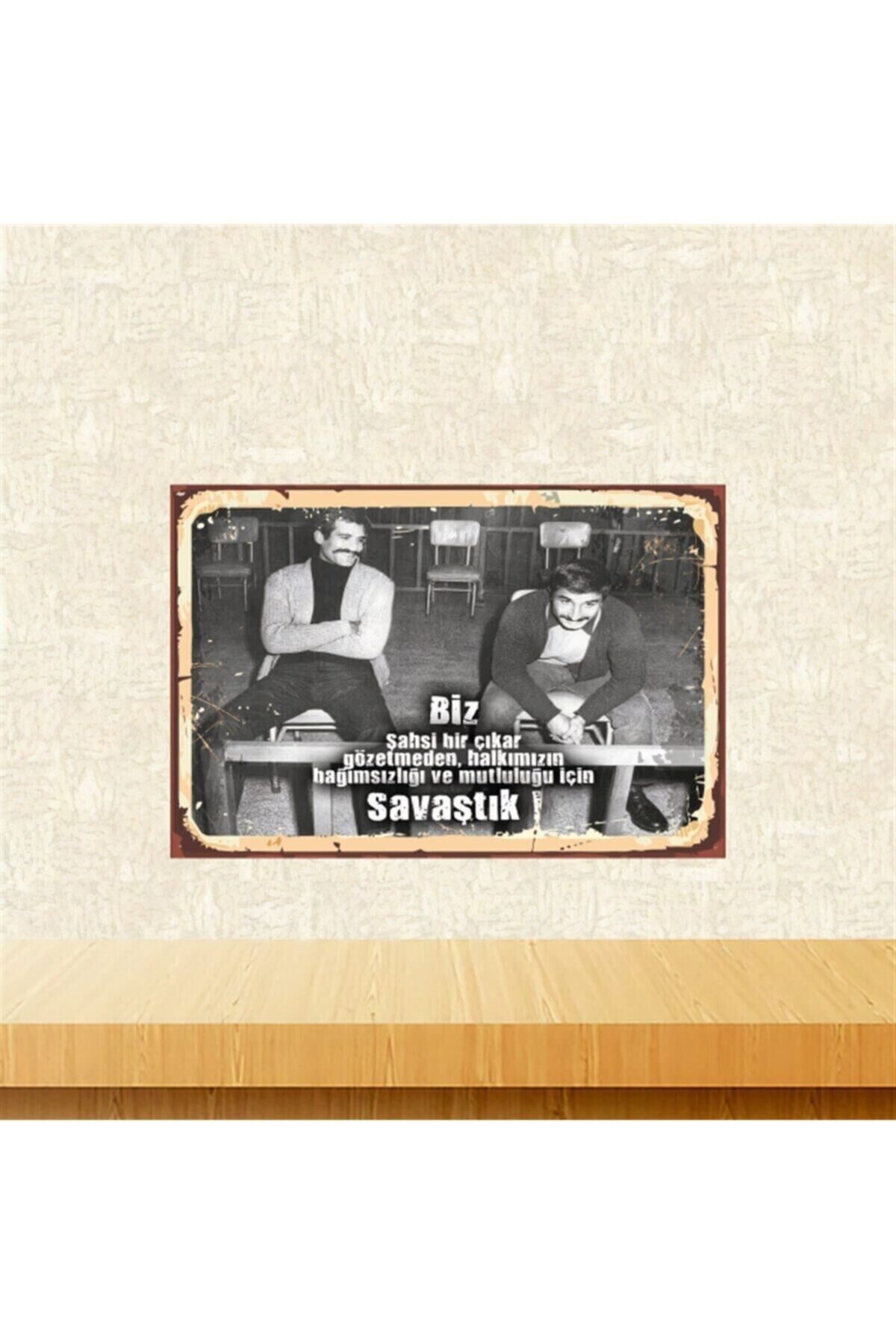 Halkımızın Bağımsızlığı Ve Mutluluğu Için Savaştık 20-30 Cm Retro Ahşap Tablo Tkfx5376