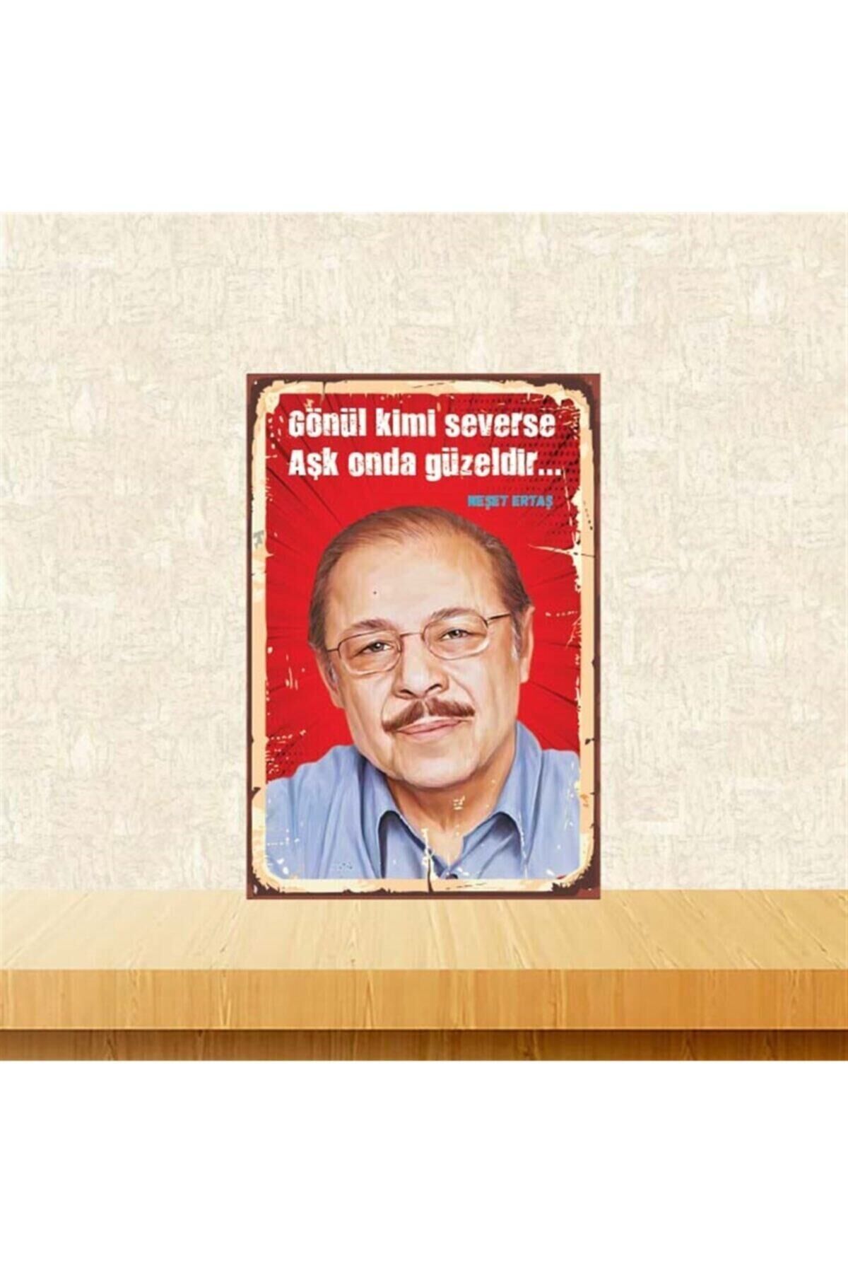 Aşk Onda Güzeldir Neşet Ertaş Retro Ahşap Poster Tkfx4315 20-30 cm