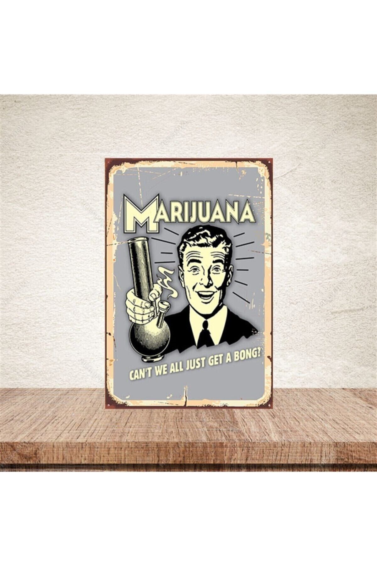MarijuanaRetro Ahşap Poster 20-30 cm