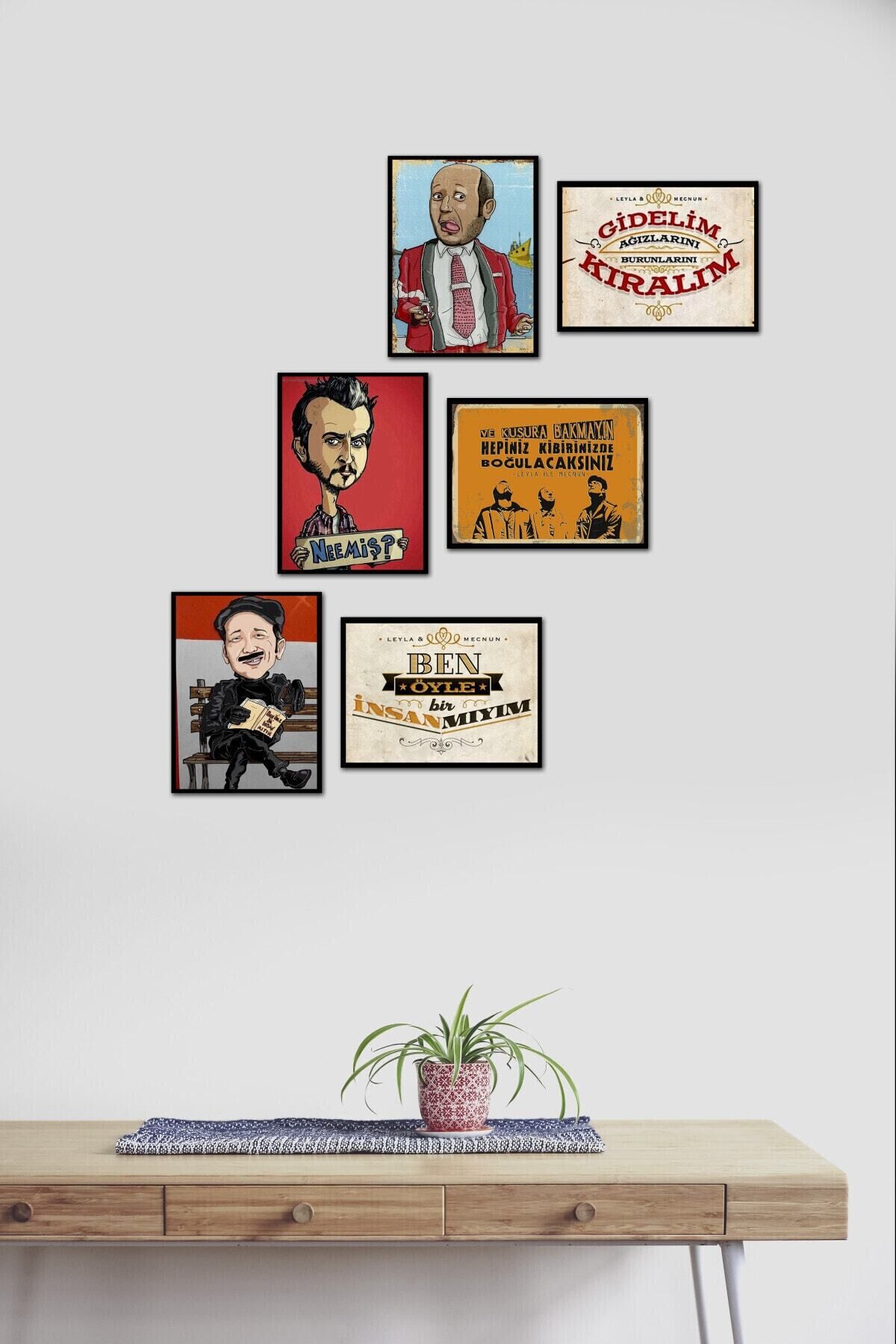 Leyla Ile Mecnun 6 Parça Mdf Tablo