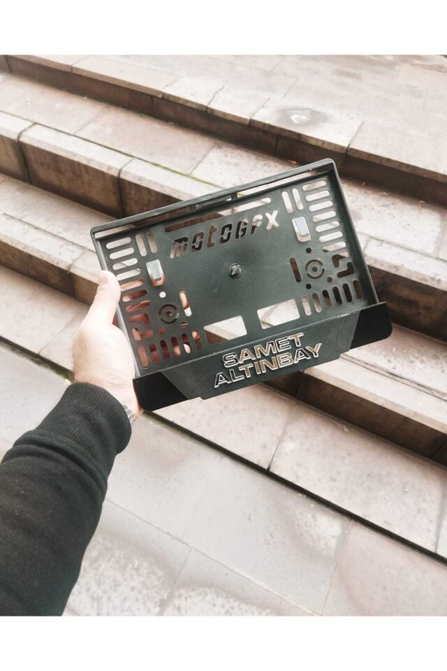 MOTORSİKLET Uyumlu Plakalık Lazer Kesim Pleksi ÖZEL ÜRETİM MAT SİYAH| İSİMLİ PLAKALIK |ÖZEL PLAKALIK