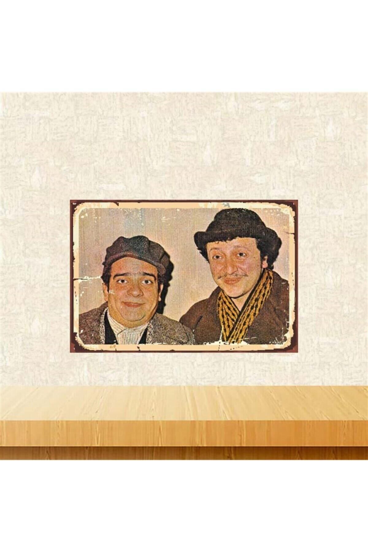 Zeki Alasya Metin Akpınar 20 30 cm Retro Ahşap Poster Tkfx3944