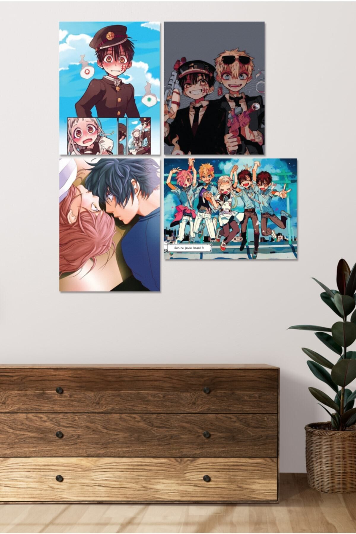 4 Parçalı Çerçeve Görünümlü Mdf Tablo Seti Dnu088