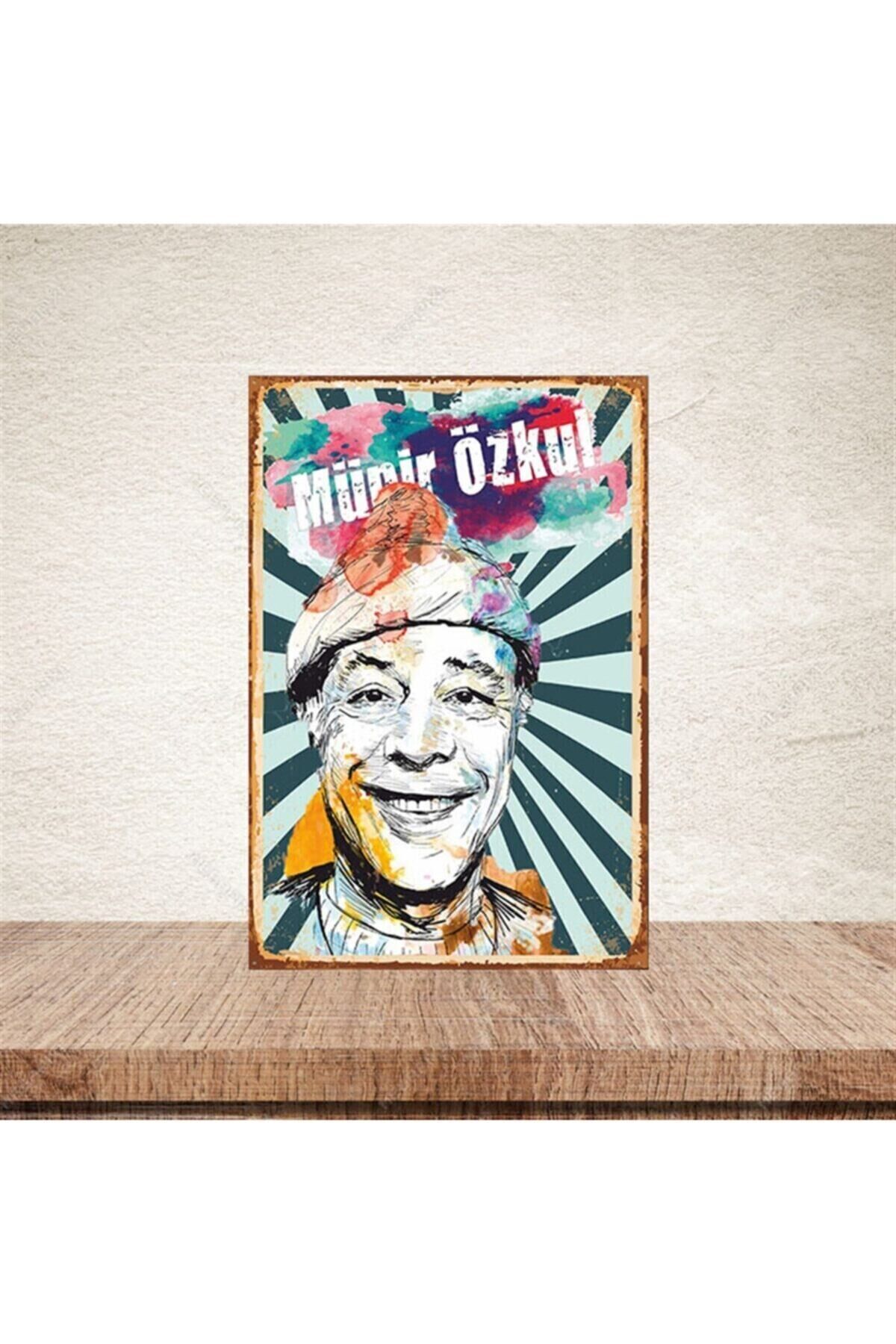 Münir Özkul 20-30 Cm Retro Ahşap Poster