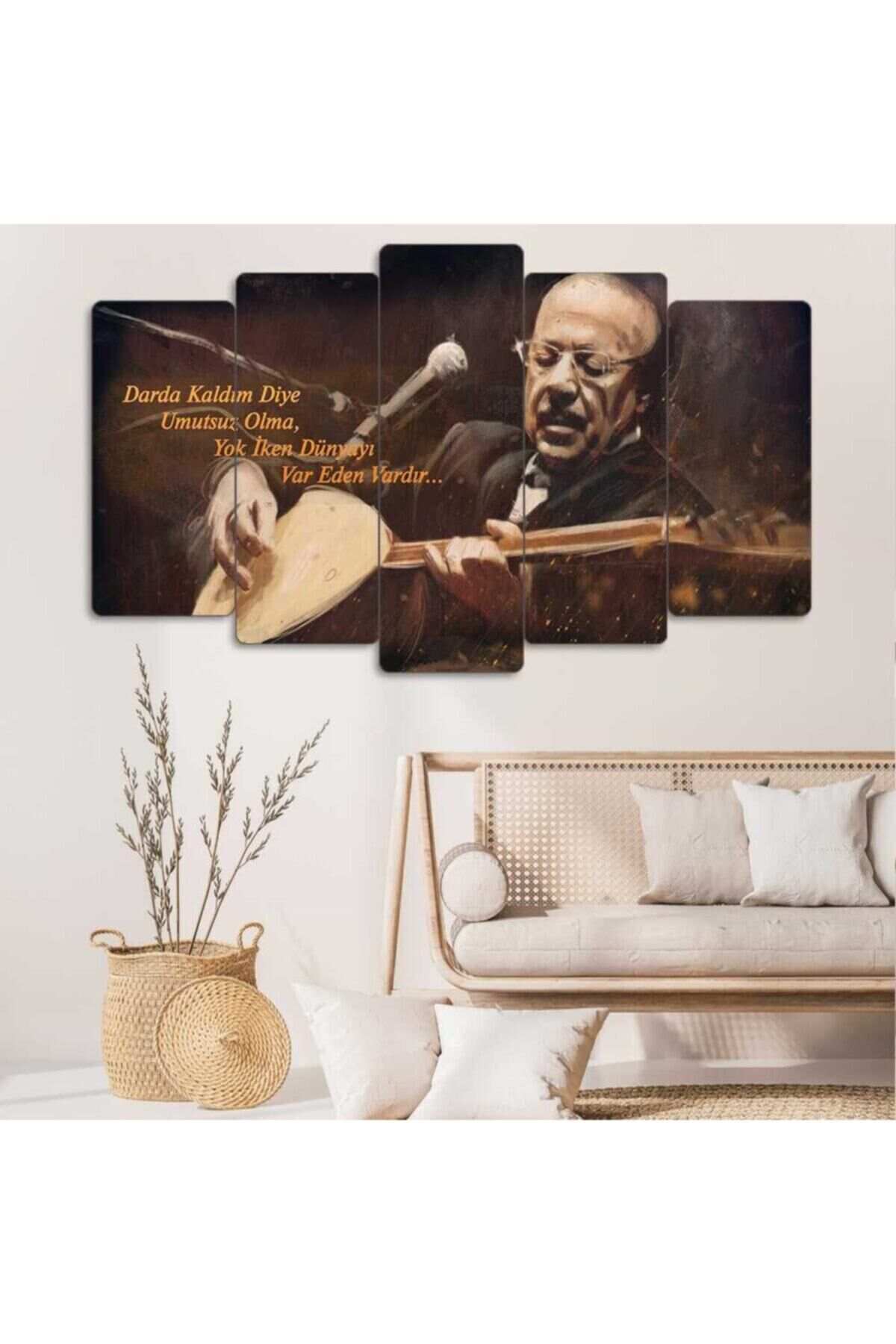 Neşet Ertaş - 5 Parçalı Tablo