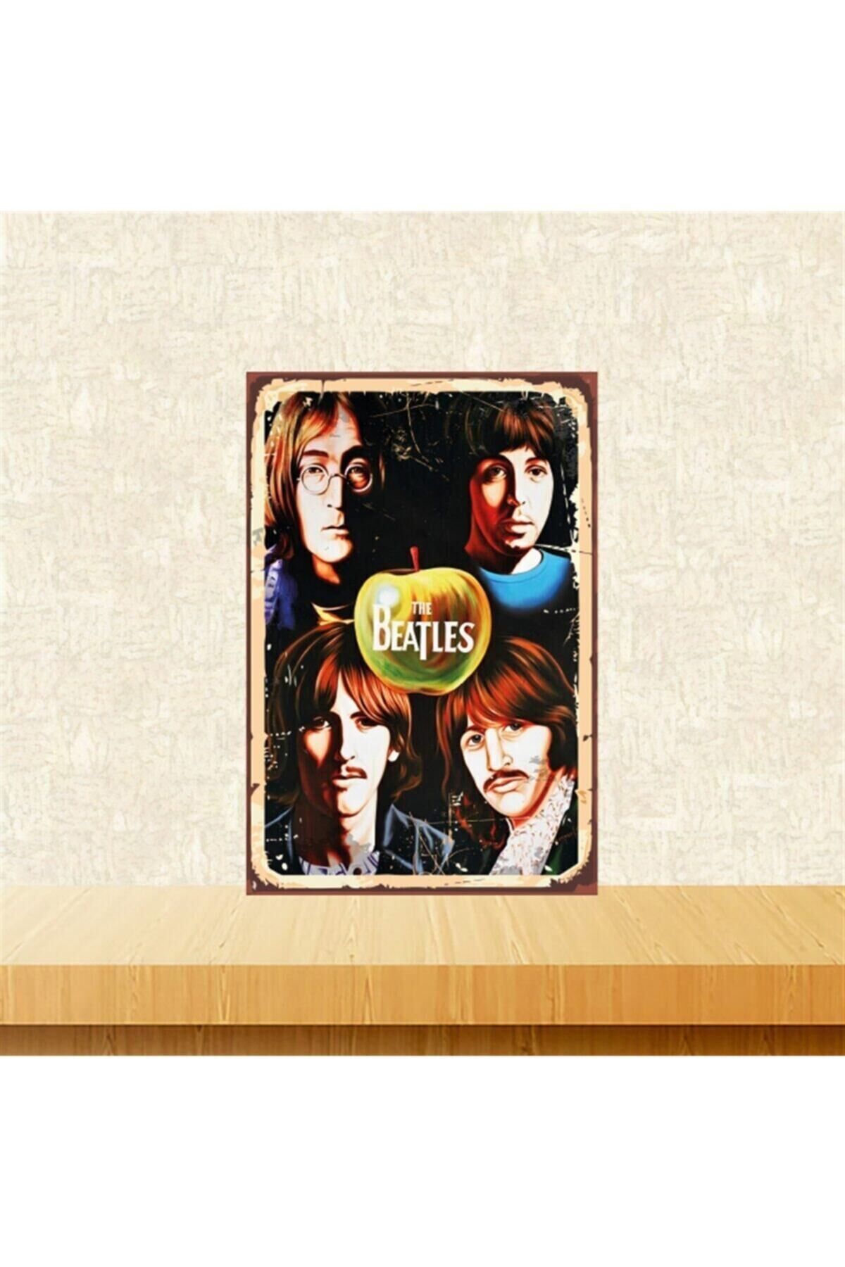 The Beatles 20-30 Cm Retro Ahşap Tablo Tkfx4658