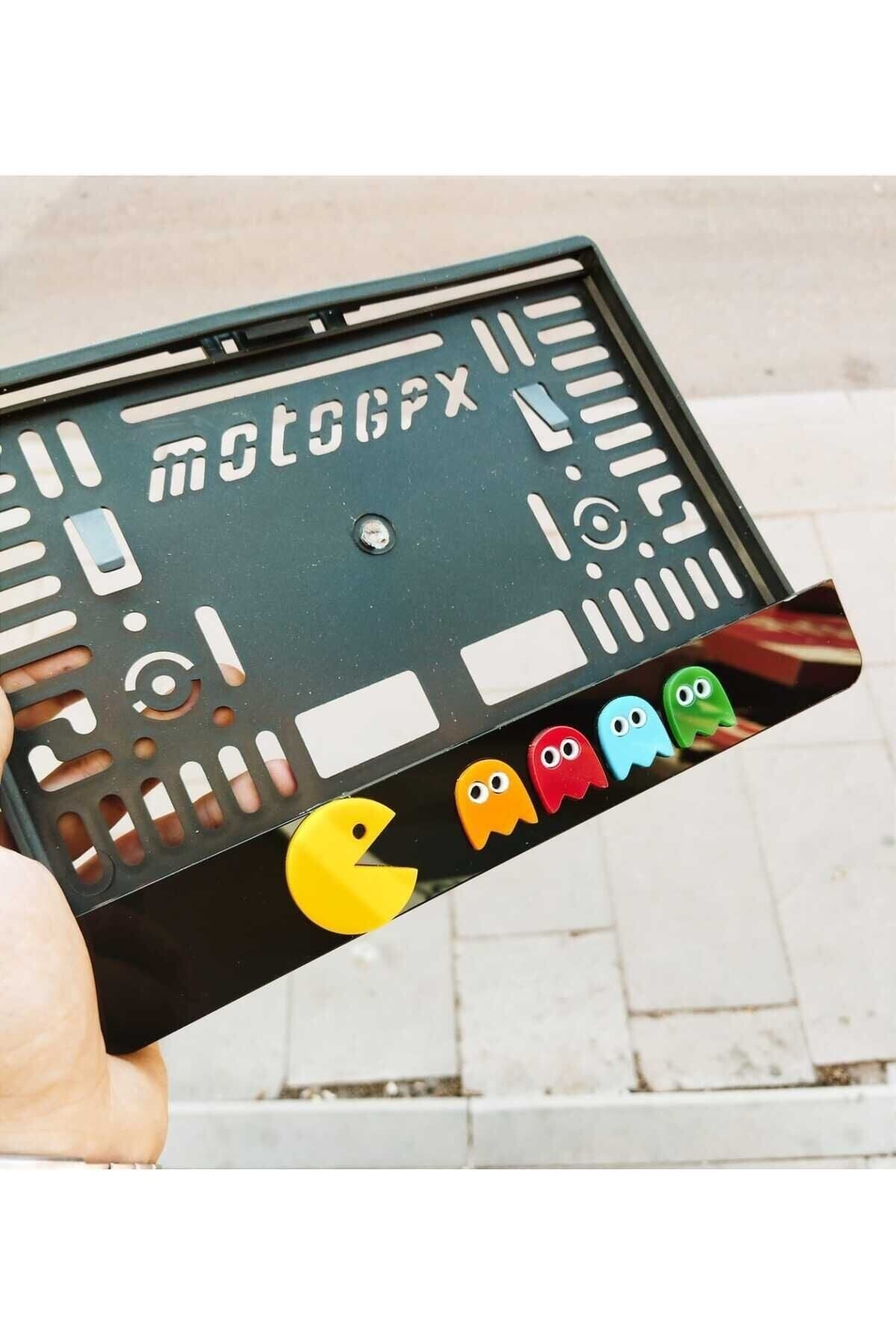 Motor Plakalık Pacman Lazer Kesim Pleksi ( 1 Adet )