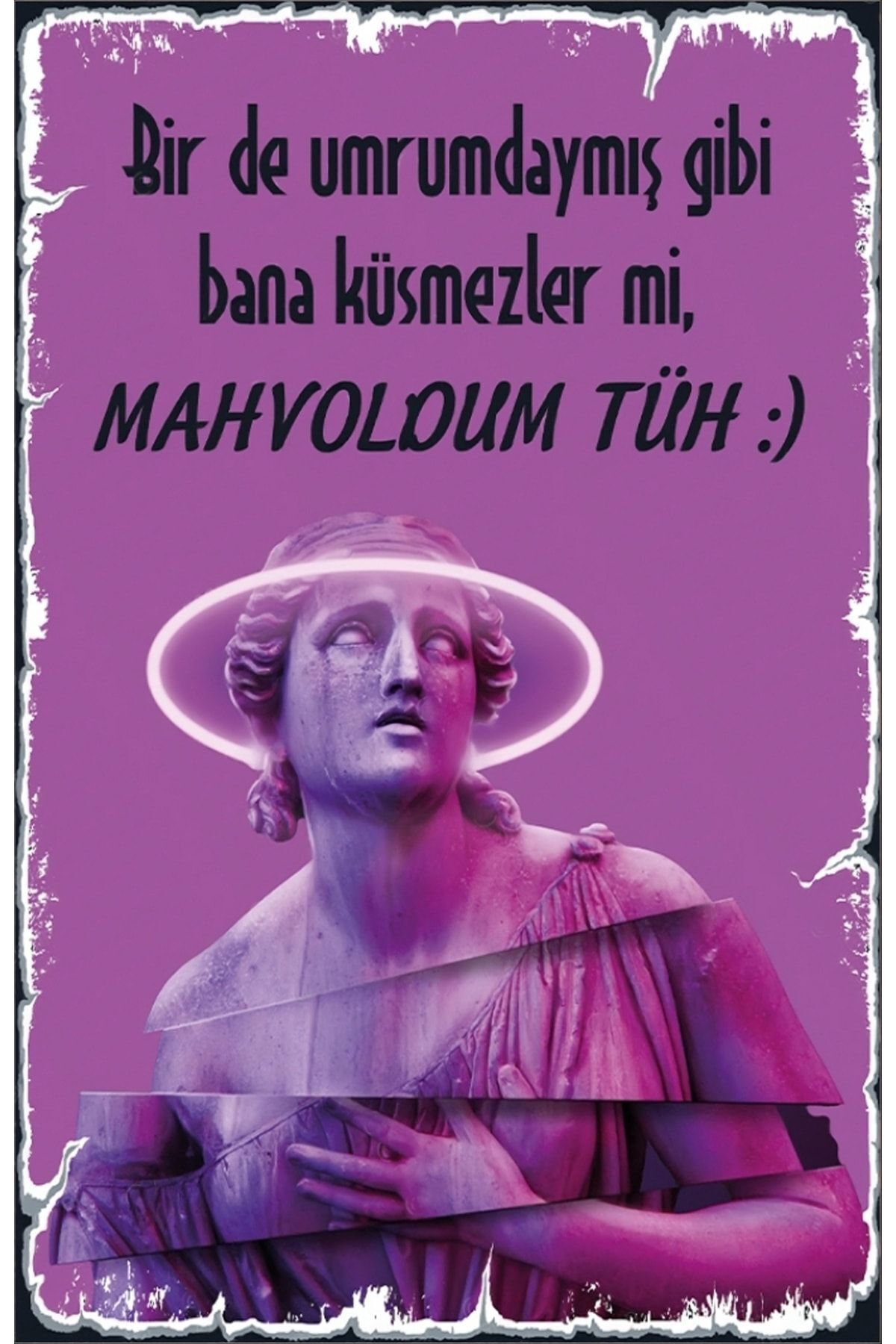 Duvar Yazısı Temalı Yazılı Ahşap Poster