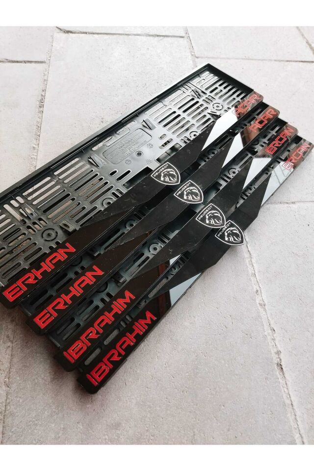 Plakalık Lazer Kesim Pleksi (2 Adet) PEUGEOT MAT plakalık KİŞİYE ÖZEL PLAKALIK|İSİME ÖZEL PLAKALIK