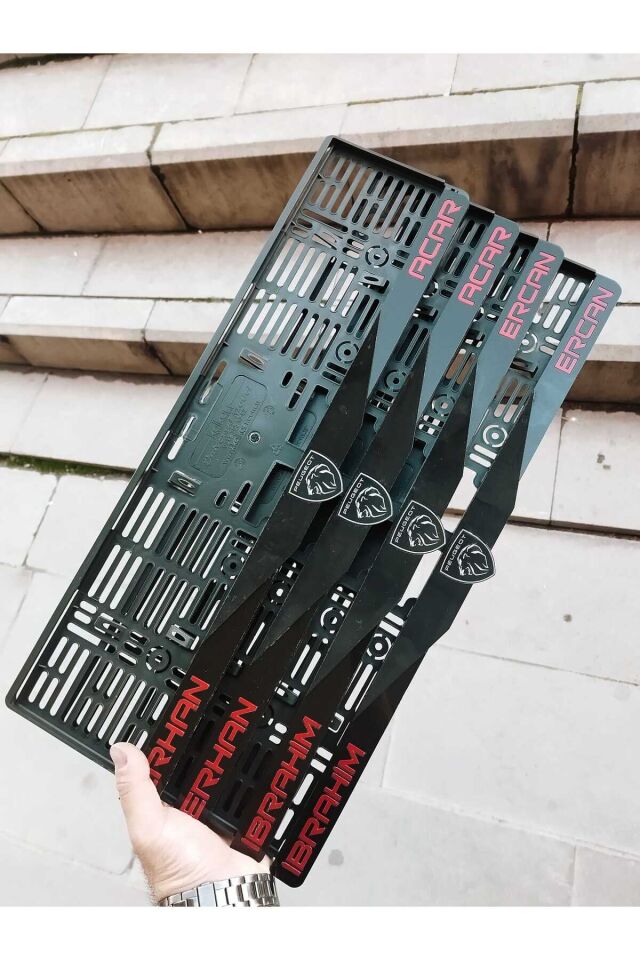 Plakalık Lazer Kesim Pleksi (2 Adet) PEUGEOT MAT plakalık KİŞİYE ÖZEL PLAKALIK|İSİME ÖZEL PLAKALIK